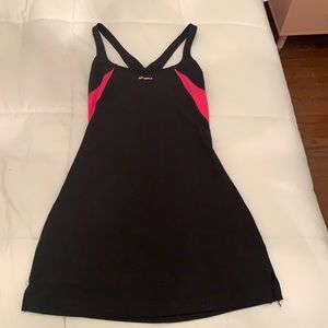 Asics tennis dress-black with pink. Size XS.